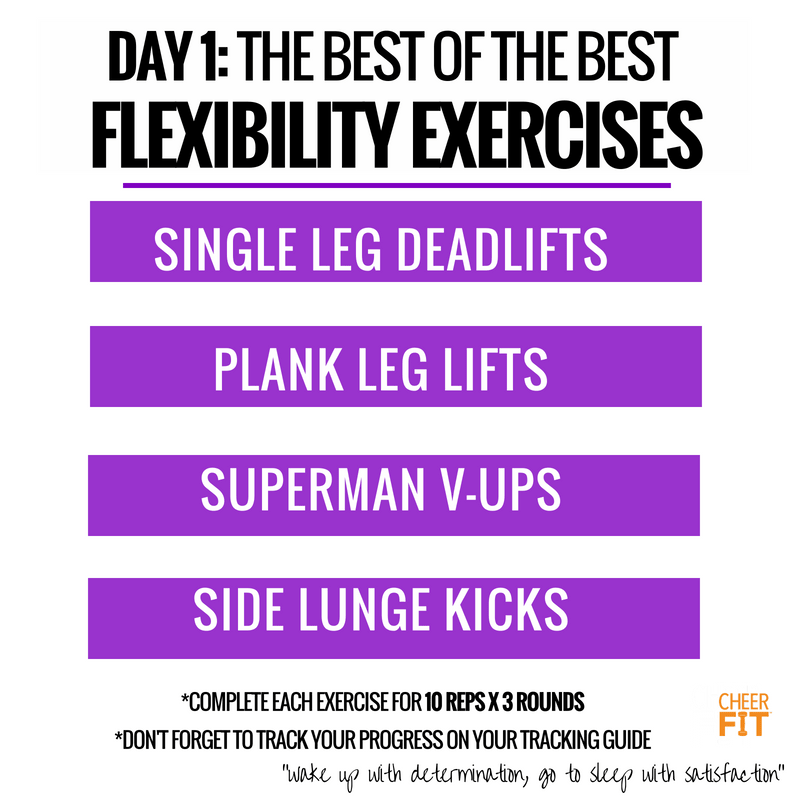 Day 1 The Best Flexibility Exercises Cheerfit