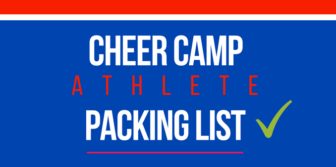 Cheer Camp Packing List